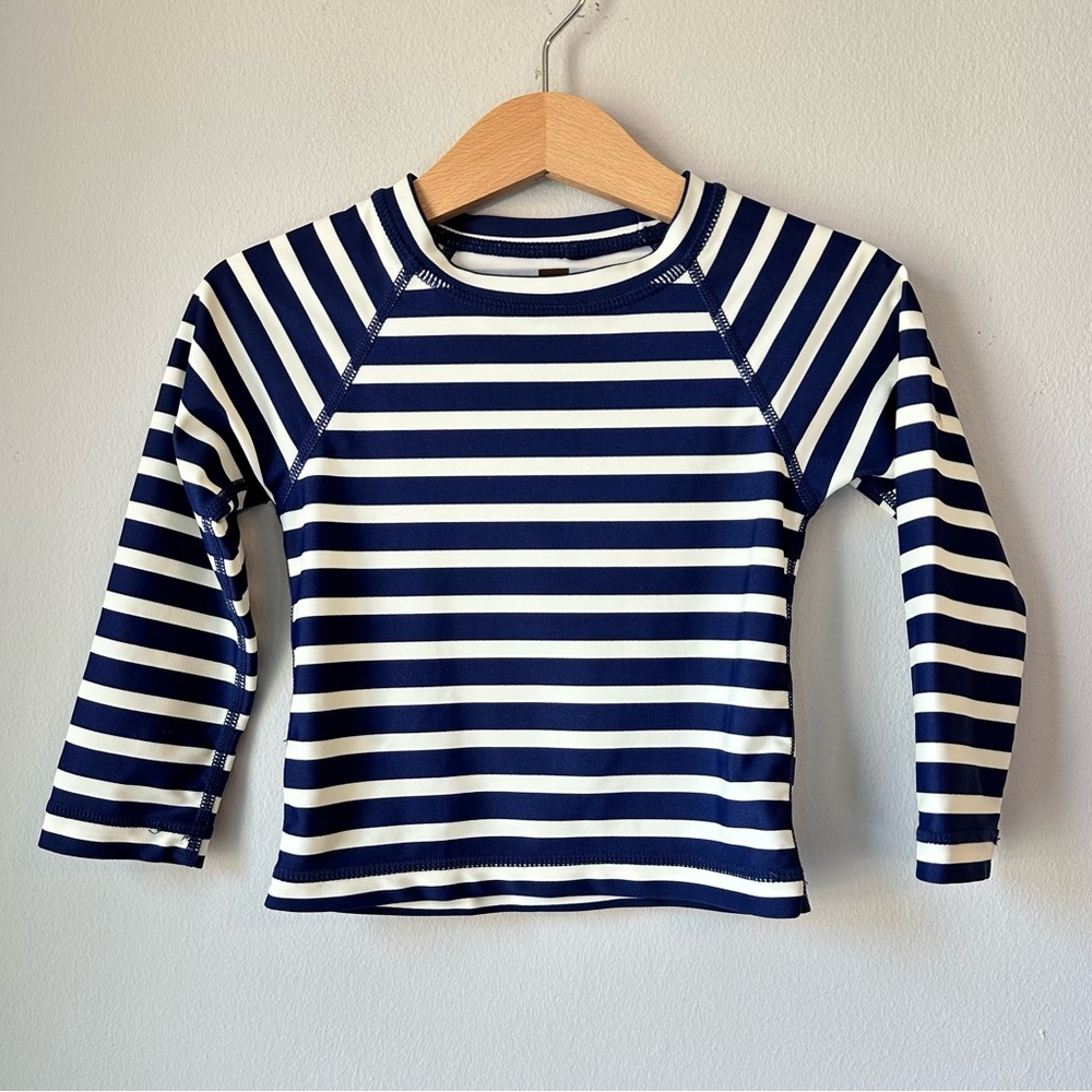 Tea Collection Nautical Stripe Rashguard Swim Shirt Size 2